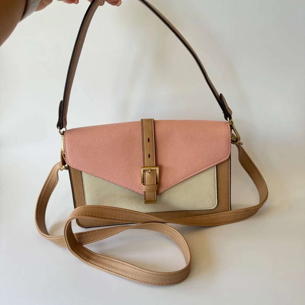 Colorblock Convertible Crossbody Bag‎ Purse Fashion Shoulder Flap Handbag